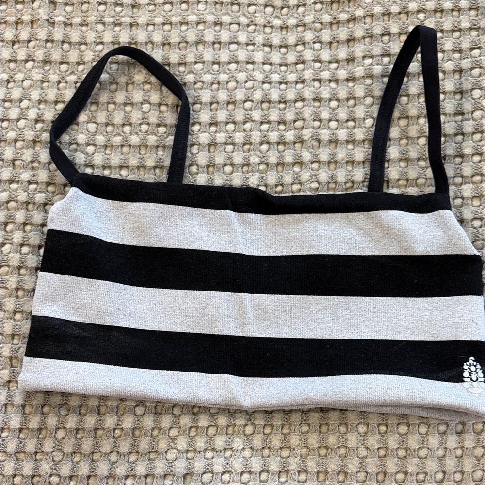 Tighten up reversible Striped Black & grey bra M/L